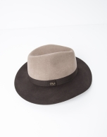 Brown and beige hat