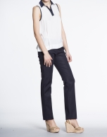 Off white sleeveless blouse 