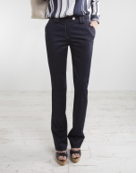 Navy blue straight pants