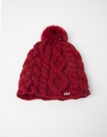 Gorro lana pompon rojo