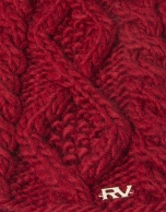 Red wool cap with pompom