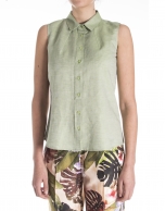 Green sleeveless shirt