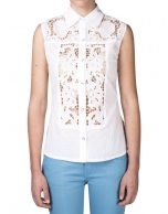 Sleeveless lace shirt