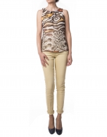 Animal print top with bow