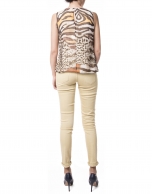 Animal print top with bow