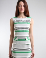 Green striped top with straps