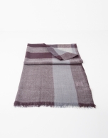 Burgundy and grey multicolor scarf