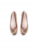 PARIS: Gilded glitter ballerinas