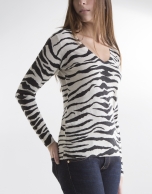 Camiseta print animal cebra