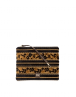 Uve jacquard fabric clutch