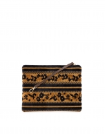 Uve jacquard fabric clutch