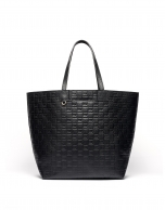 Black tattoo leather Uve shopping bag