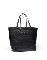 Black tattoo leather Uve shopping bag