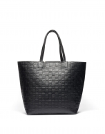 Black tattoo leather Uve shopping bag