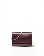 Burgundy leather Jour Nuit clutch / shoulder bag