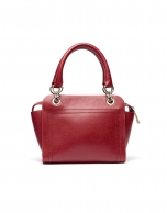 Bolso satchel piel saffiano rojo oscuro Romeo mili