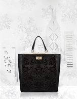 Black leather Baver tote