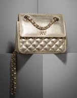 Gold leather Ghauri mini shoulder bag