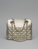 Gold leather Ghauri mini shoulder bag