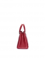 Bolso mini tote piel rojo oscuro Versalles