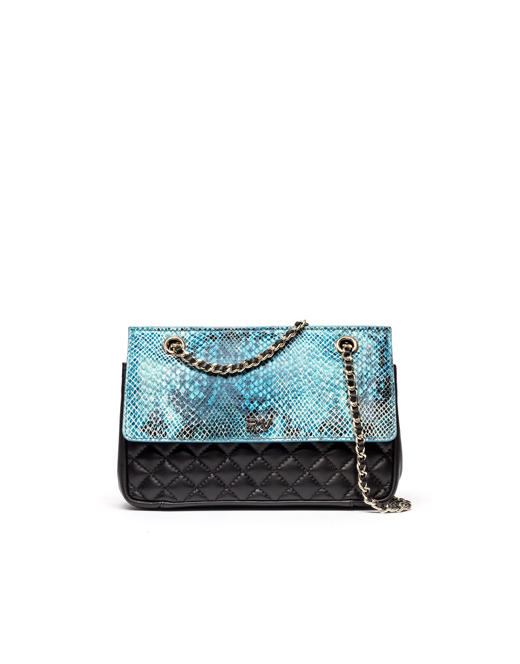 Embossed snakeskin Ghauri shoulder bag