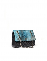 Bolso shoulder piel grabado serpiente Ghauri