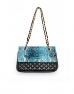 Embossed snakeskin Ghauri shoulder bag