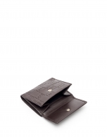 Small brown tattoo leather billfold