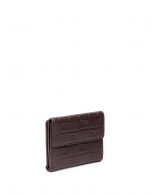 Small burgundy leather tattoo billfold