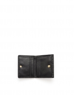 Small black leather tattoo billfold