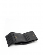 Small black leather tattoo billfold