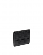 Small black leather tattoo billfold