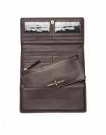 Burgundy mega leather tattoo billfold