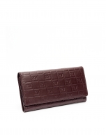 Burgundy mega leather tattoo billfold