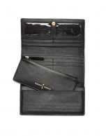 Black leather tattoo mega billfold