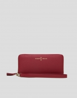 Cartera piel saffiano rojo