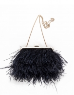 Bolso clutch plumas azul noche Royal