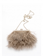 Bolso clutch plumas natural Royal