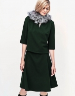 Green midi skirt