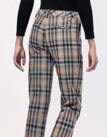 Brown checked pants