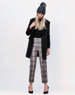 Brown checked pants