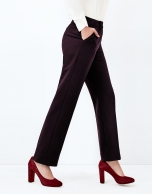 Aubergine crepe pants