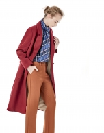 Brick red crepe pants