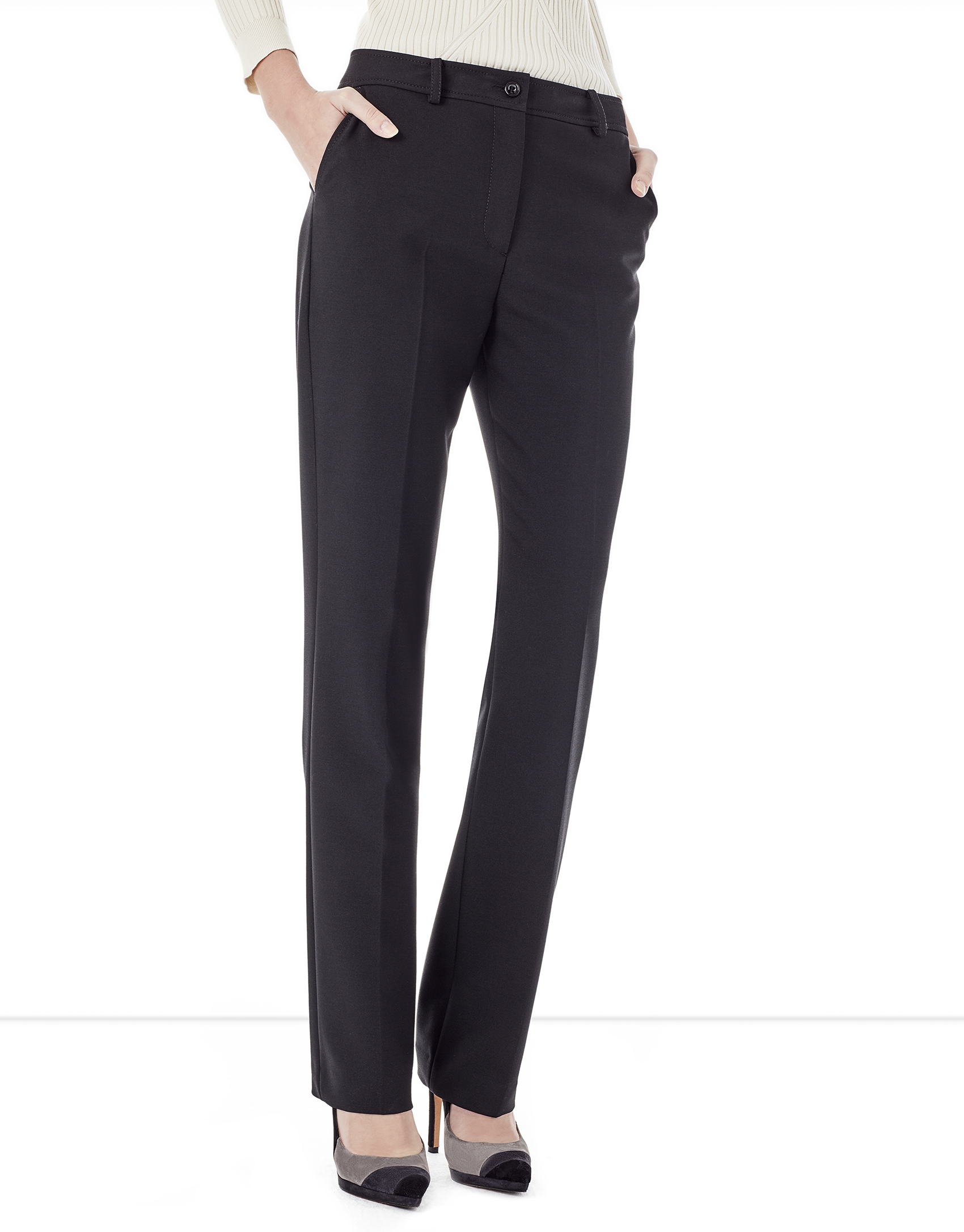 Black crepe pants