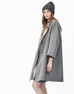 Grey double face coat