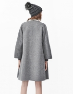 Grey double face coat