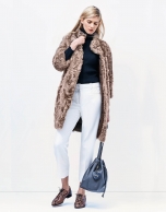 Ivory fur reversible coat