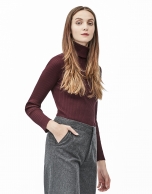 Aubergine ribbed sweater