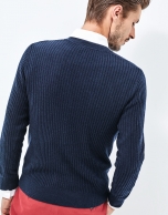 Navy cashmere sweater