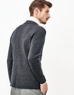 Blue merino wool jacket